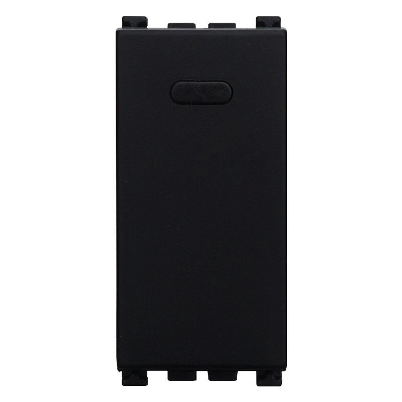 Interruttore 1P 16A Unipolare Colore Nero Compatibile Con Vimar Arke
