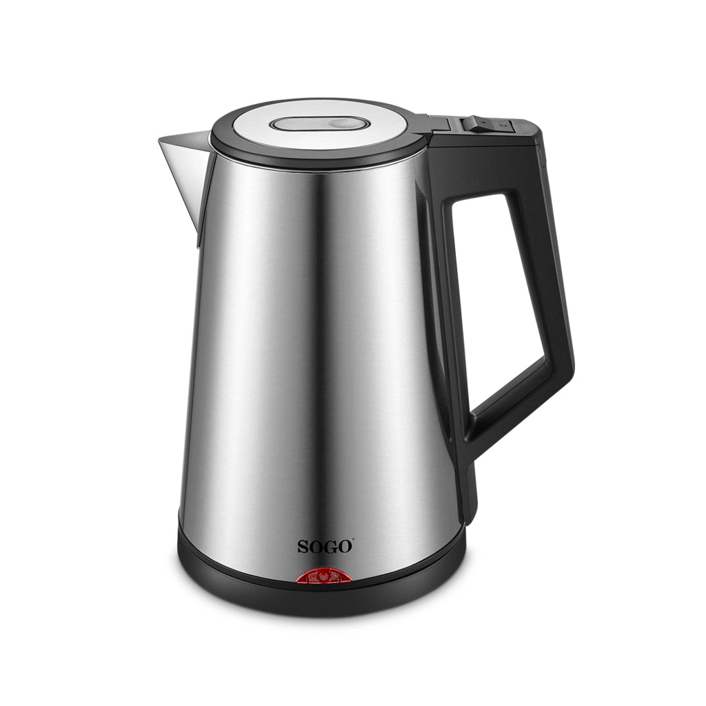Bollitore elettrico deluxe 1,7L acciaio inox, mantenitore calore 55°C, triplo sistema sicurezza 1830W cucina - SOGO