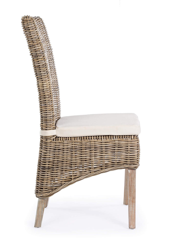 Sedia da Giardino 48x59x104 cm con Cuscino Luzia Mogano