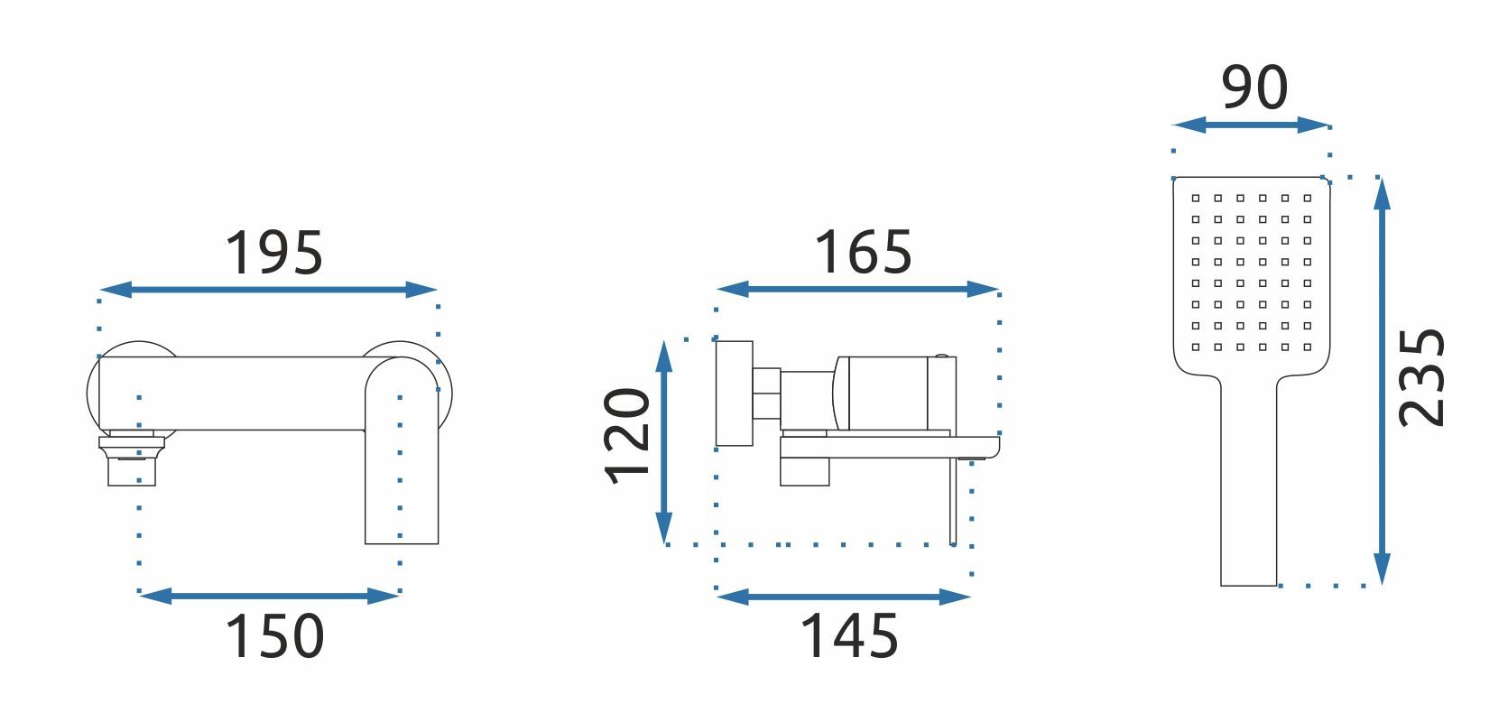 Rubinetto Da Vasca Rea Storm Titanium