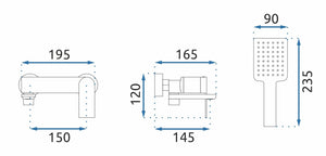 Rubinetto Da Vasca Rea Storm Titanium