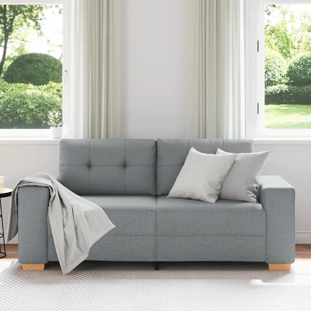 Divano | Divano da soggiorno | Sofa Divanetto Grigio Chiaro 180x77x82 cm in Tessuto