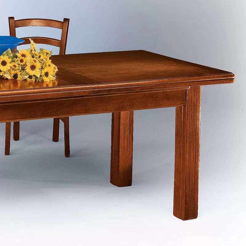 Tavolo arte povera allungabile  riquadrato in legno l.160 p.85 h.78 - Mobili 2G