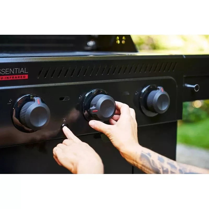 Barbecue a gas Char-Broil Essential 3 G con 3 bruciatori. griglie in ghisa
