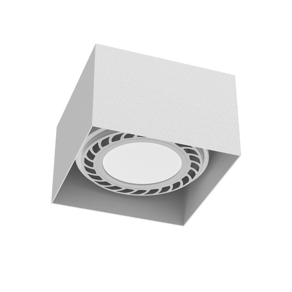 Faretto soffitto a vista quadrato bianco GU10 18W CAGE Brosline