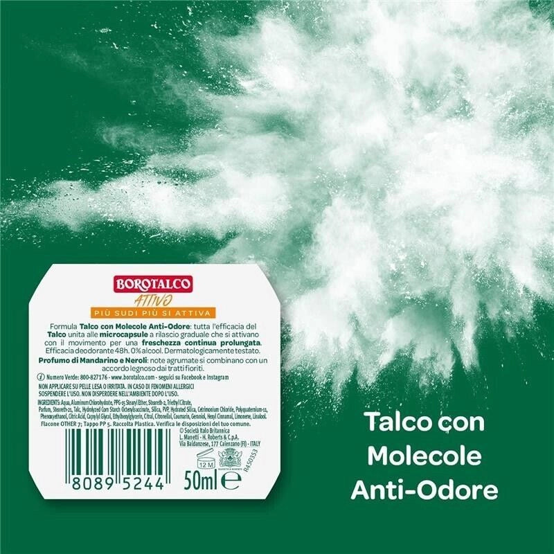 BOROTALCO ROLL-ON 50 ML FORMULA SENZA ALCOOL EFFICACIA FRESCA 48H ARANCIONE