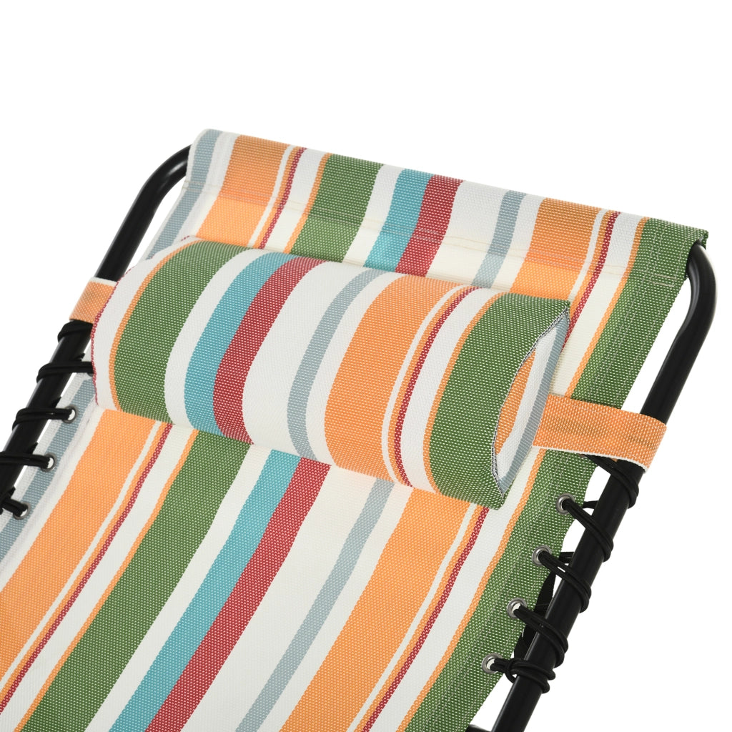 Lettino pieghevole da giardino con schienale regolabile ¨C zephmum ¨C rete in acciaio, tessuto, 189x58x30 cm
