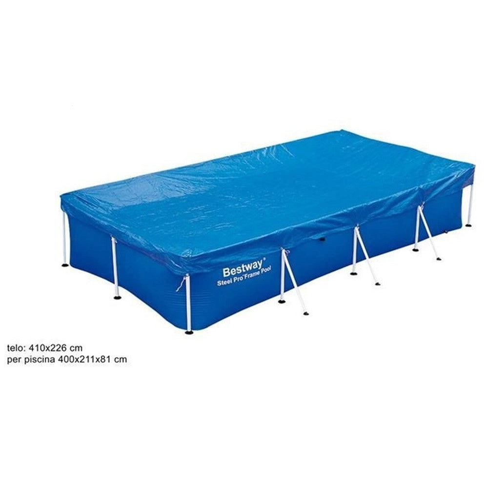 Trade Shop - Copertura Per Piscina Steel Pro Telo Copripiscina Rettangolare 400x211x81cm 58107 -