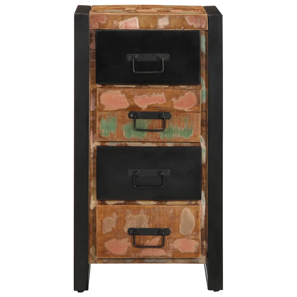 vidaXL Cassettiera Multicolore 40x40x75 cm Legno Massello di Recupero