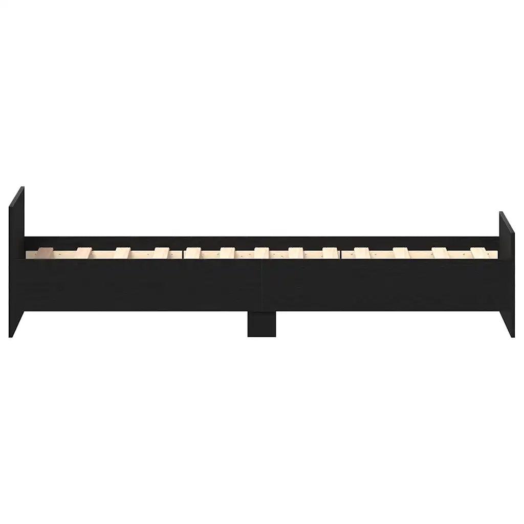 Giroletto senza Materasso Rovere Nero 75x190 cm in Truciolato