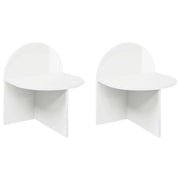 Set di 2 Comodini | Armadio da Notte | Mobiletto da notte Bianco Lucido 40 x 35,5 x 45,5 cm