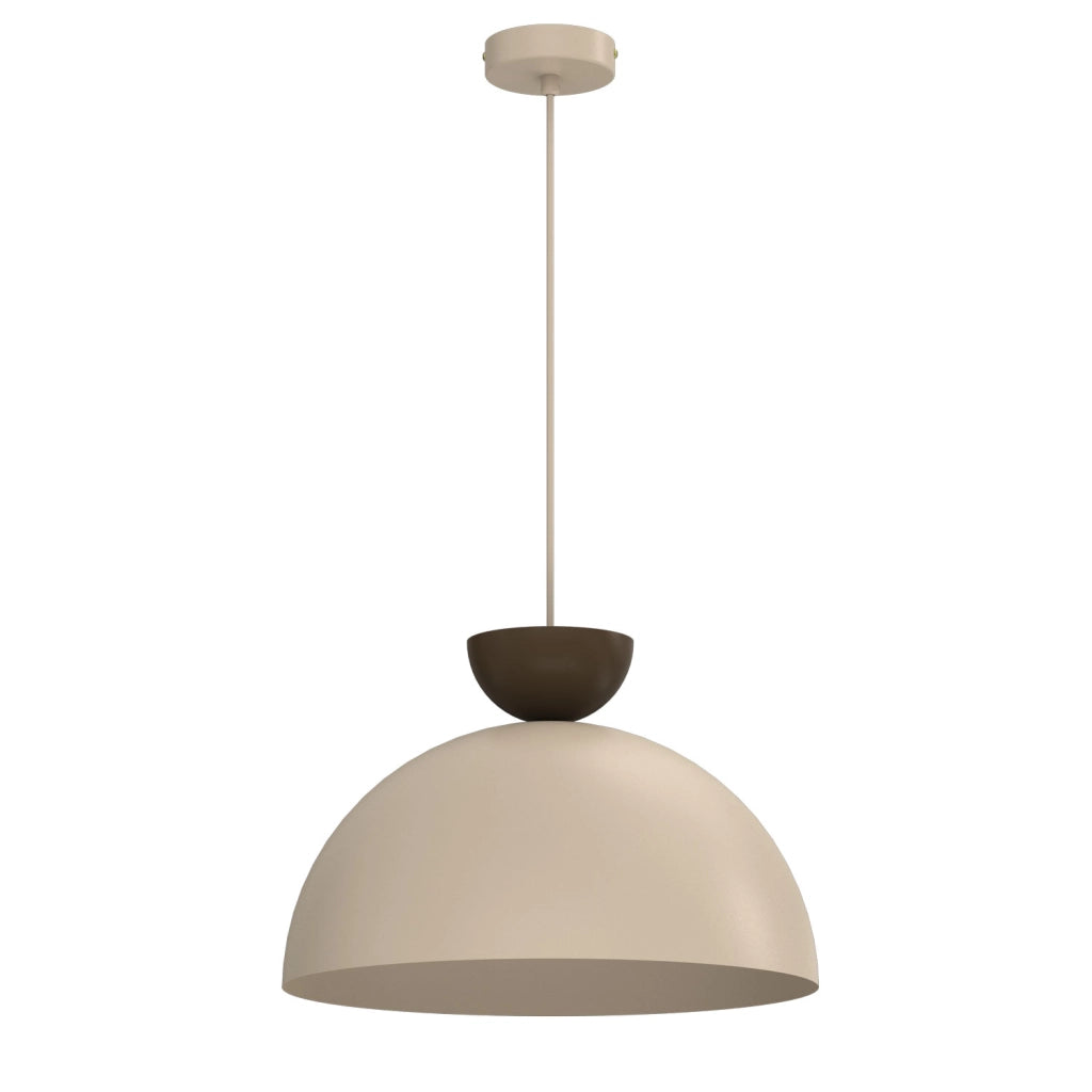 Lampada a sospensione Nevis 1xE27 beige/marrone 38 cm