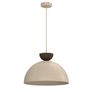 Lampada a sospensione Nevis 1xE27 beige/marrone 38 cm