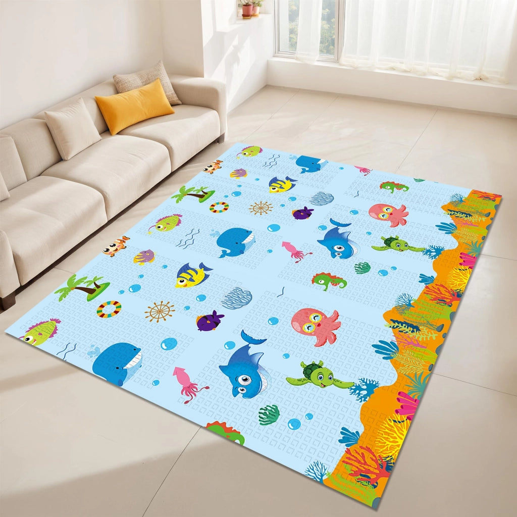Tappeto Gioco Bambini Neonati - Pieghevole, Reversibile, Impermeabile 180x150x1 cm FD024
