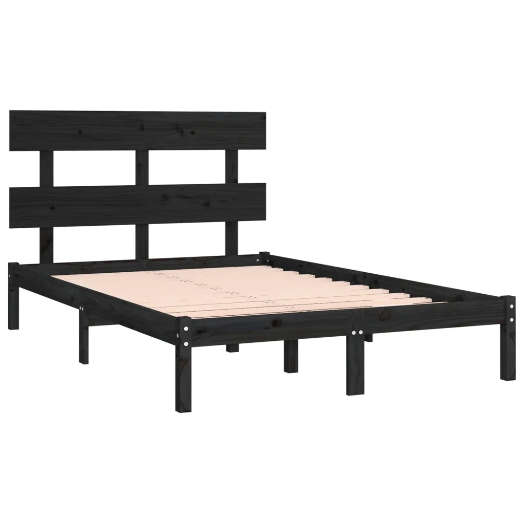 Giroletto Nero in Legno Massello 200x200 cm 3104697