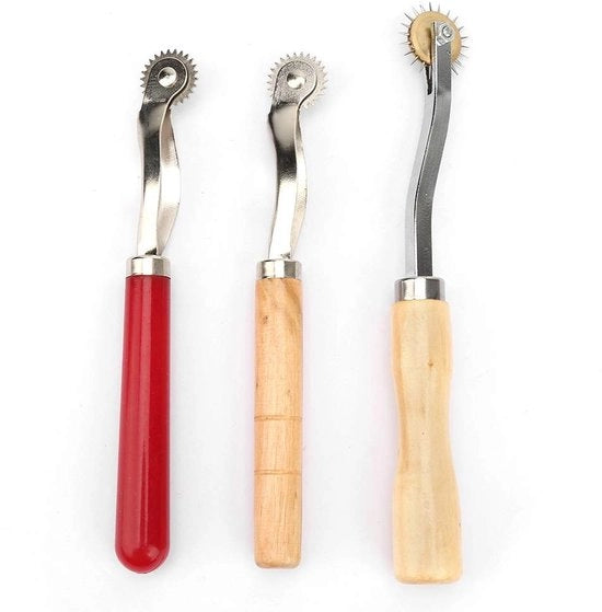 Tracciatore professionale 3 in 1 - Naaigereedschap - Puntina snip - Marcatura stecchi - In acciaio inossidabile - Per pelle/cartone/stoffa/legno - Rotolino da maglia