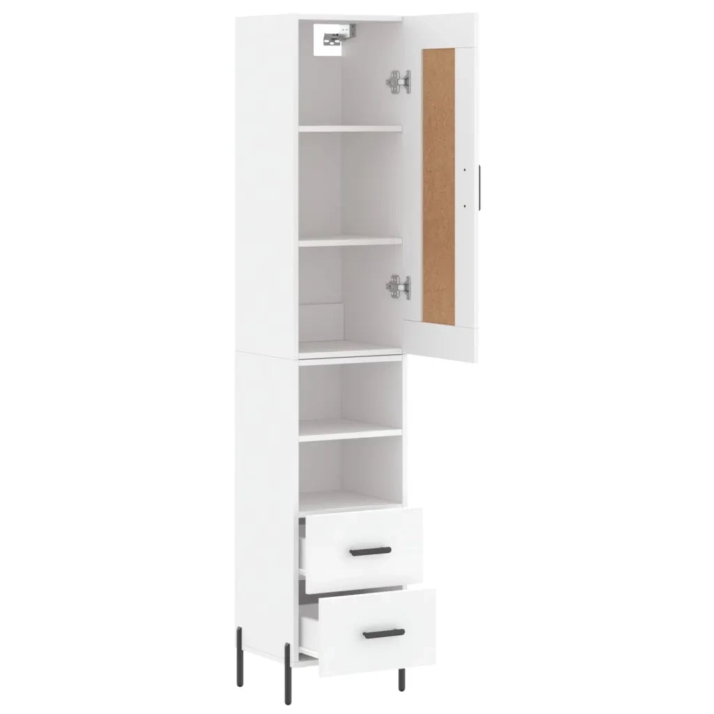 Credenza Bianca 34,5x34x180 cm in Legno Multistrato 3200265