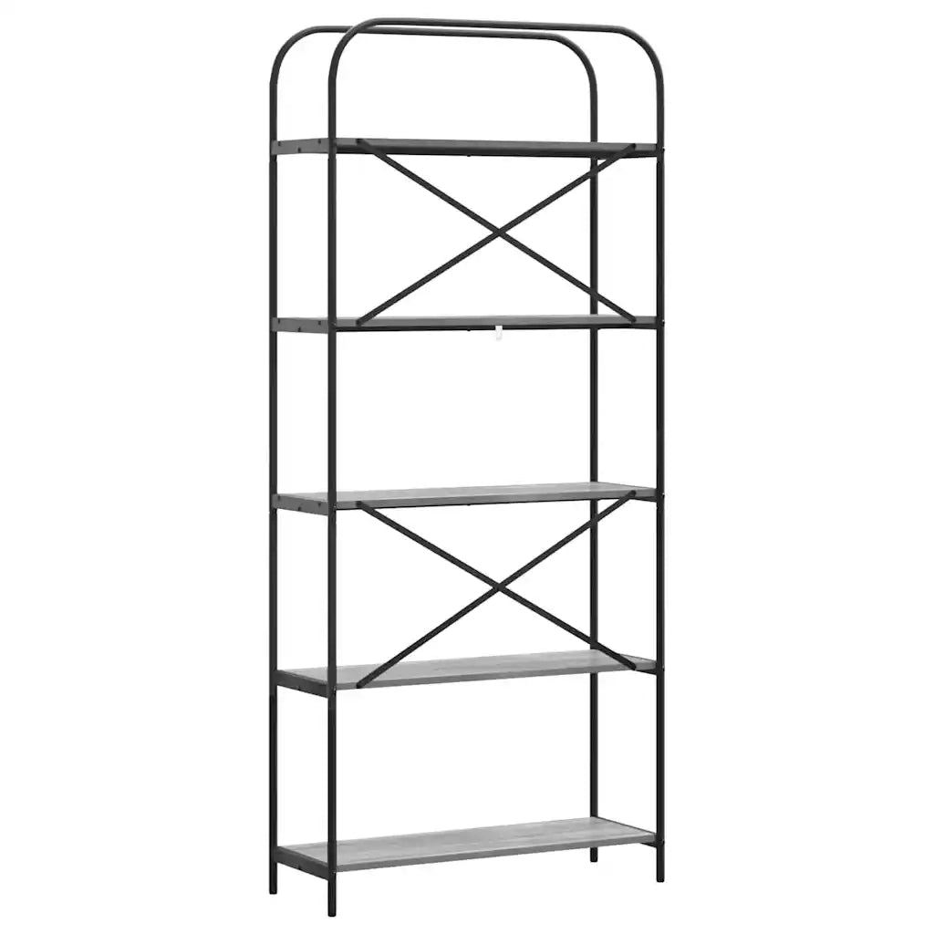 Libreria Grigio Sonoma 80 x 30 x 183 cm Legno multistrato 879836