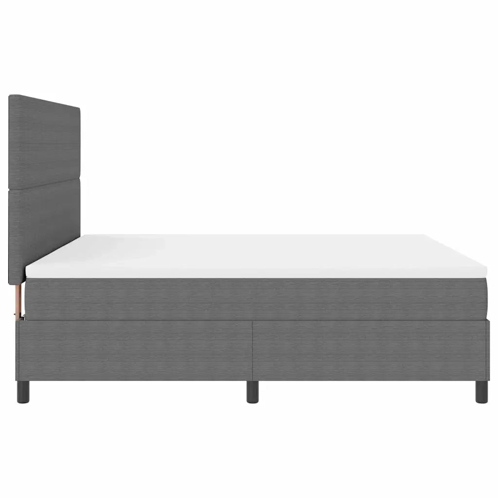 Letto a molle con testiera Grigio chiaro e bianco 180 x 200 cm 3337567