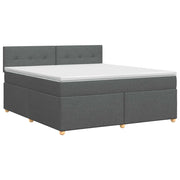 Letto box spring con materasso Grigio Scuro 140 x 200 cm 3450973