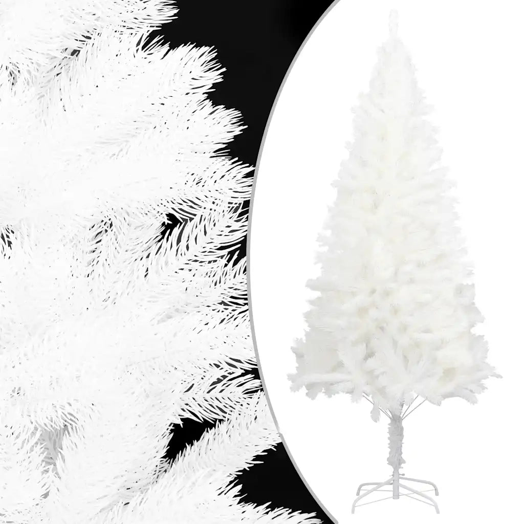 Albero di Natale Preilluminato con Palline Bianco 210 cm 3077549