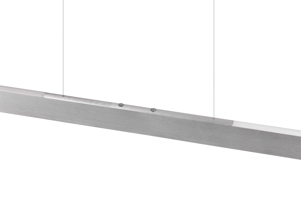 Lampada a sospensione LED a bi-emissione, metallo, alluminio, L 100 cm, Helios