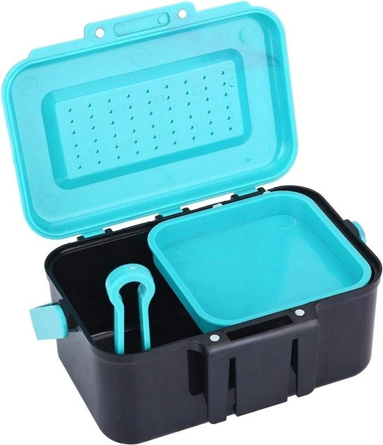 Contenitore di conservazione per vermi viventi in ABS - cassa per vermi da pesca - contenitore di conservazione per vermi da pioggia - accessori per la pesca.