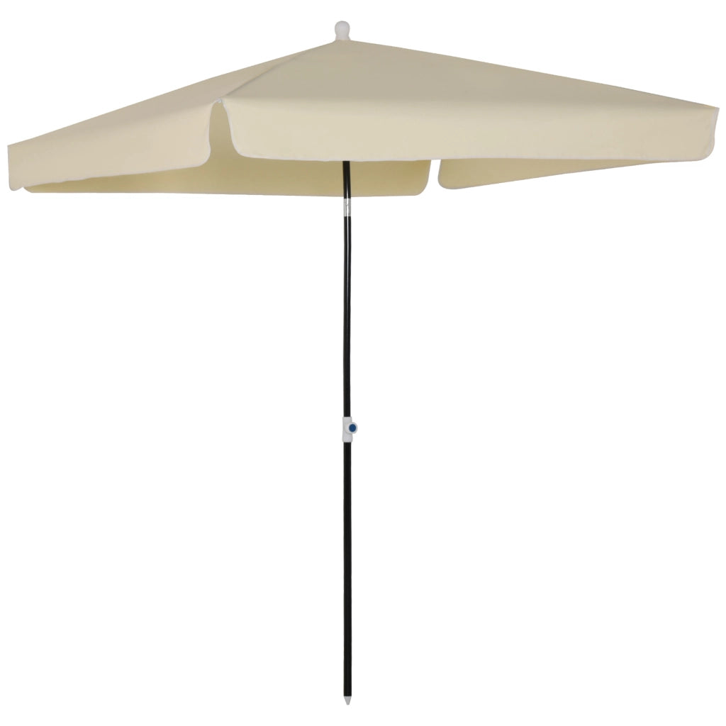 Ombrellone da Giardino 2x2 m ¨C zephmum ¨C Quadrato, Crema, Struttura Regolabile