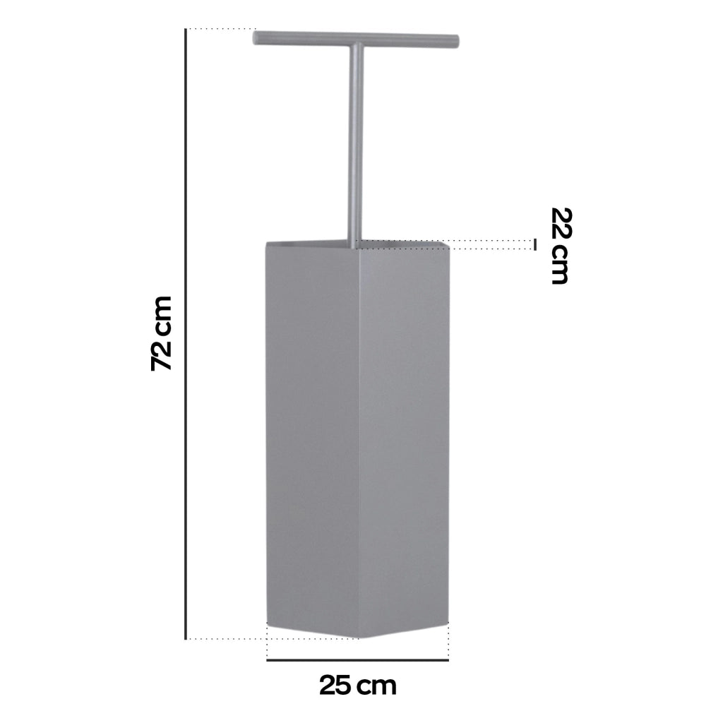 Ohm - Portaombrelli di design con supporto appendi ombrelli e feritoia di svuotamento acqua