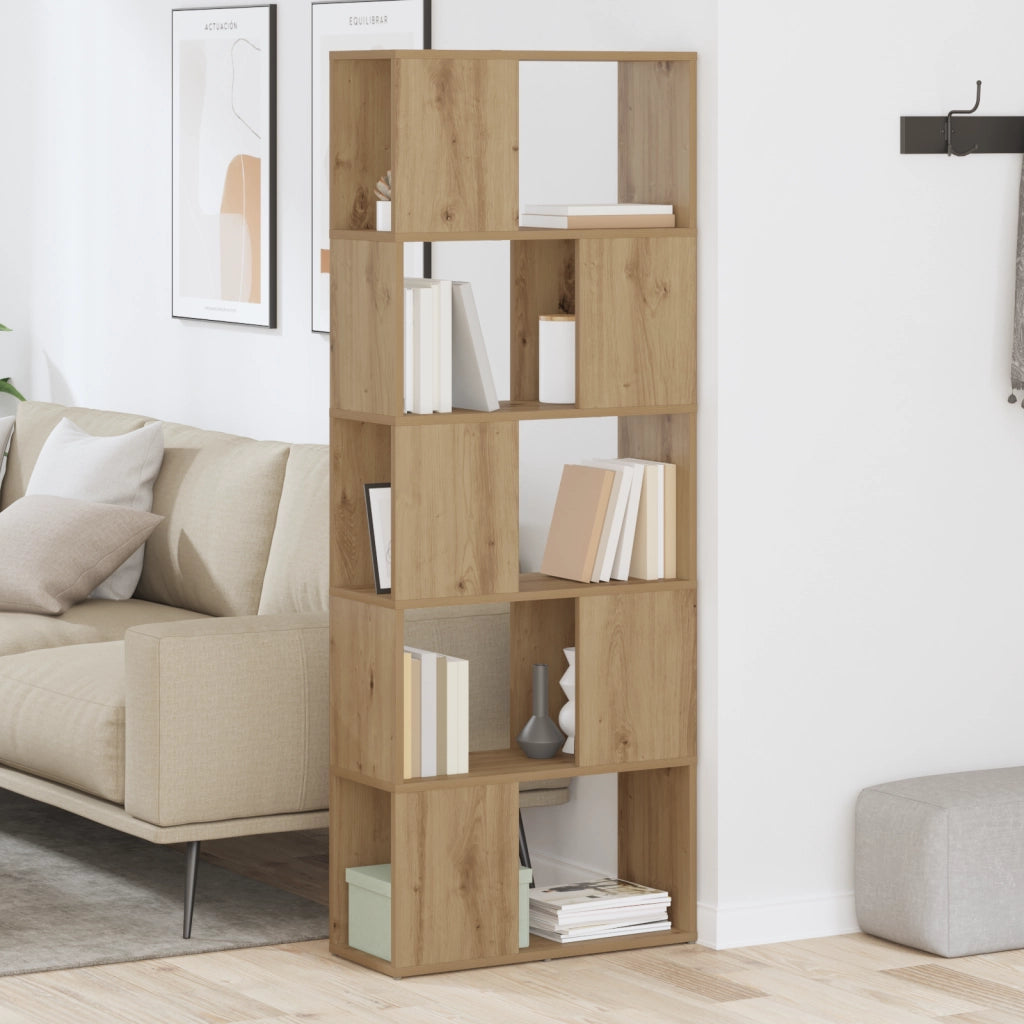 Scaffale Rovere Artigianale Truciolare 60 x 24 x 155 cm Scaffale