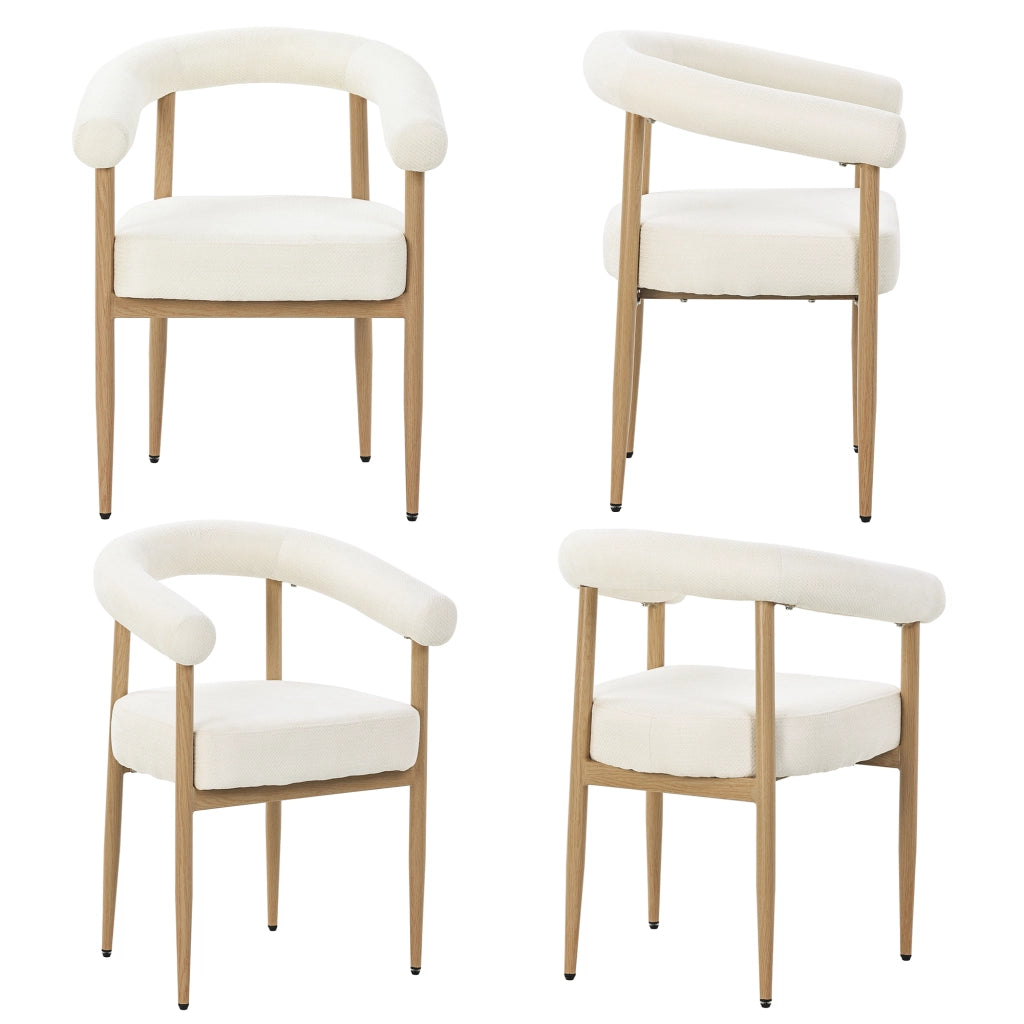 Set 4 Sedie da Pranzo Imbottite ¨C MINIMAL ¨C Struttura in Metallo, Design Moderno