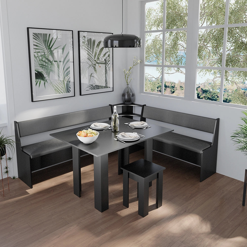 Vicco Panca ad angolo Nero 43.5 x 43.5 cm