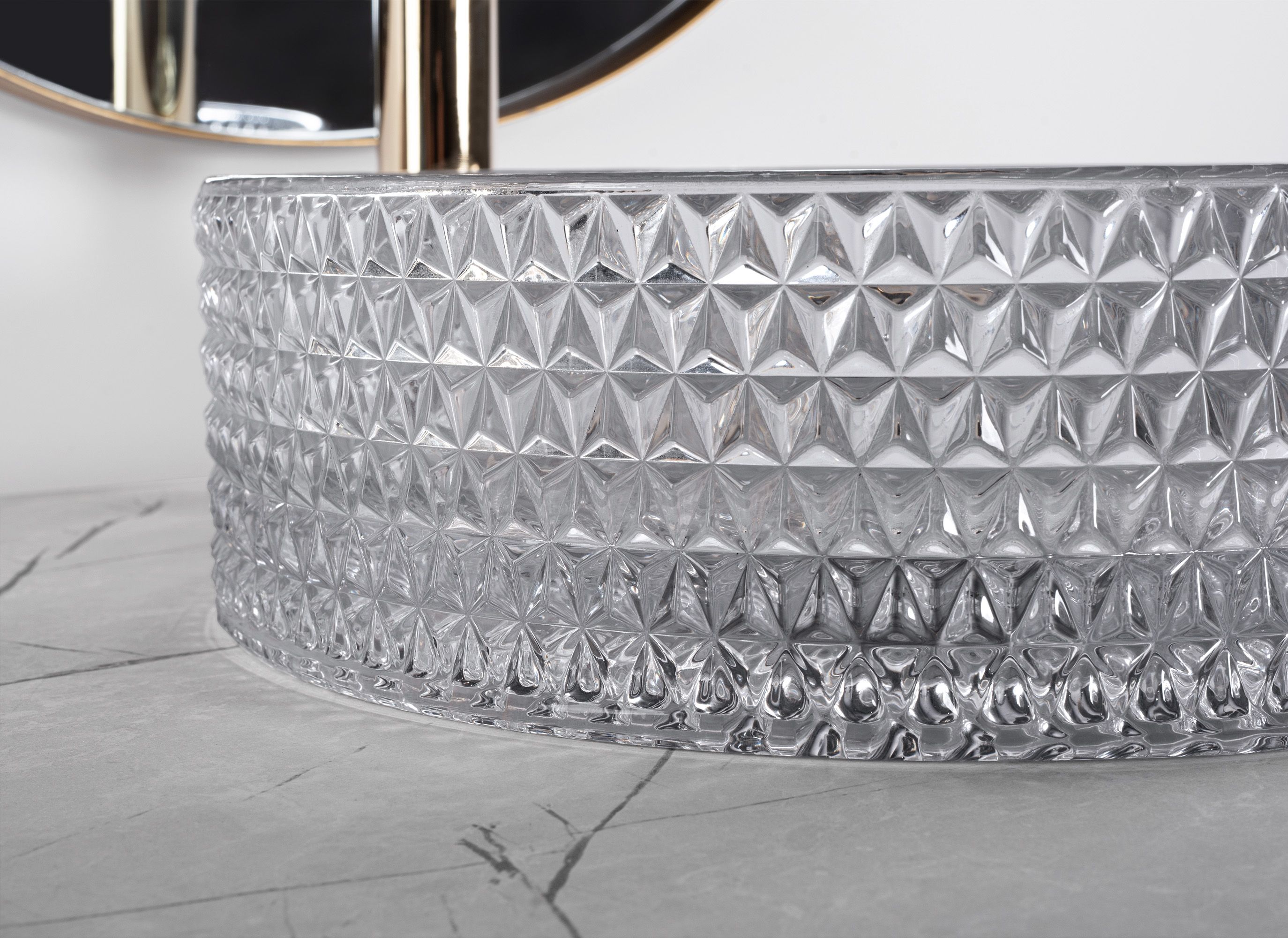 Lavabo Da Appoggio Rea Cristal Light Grey