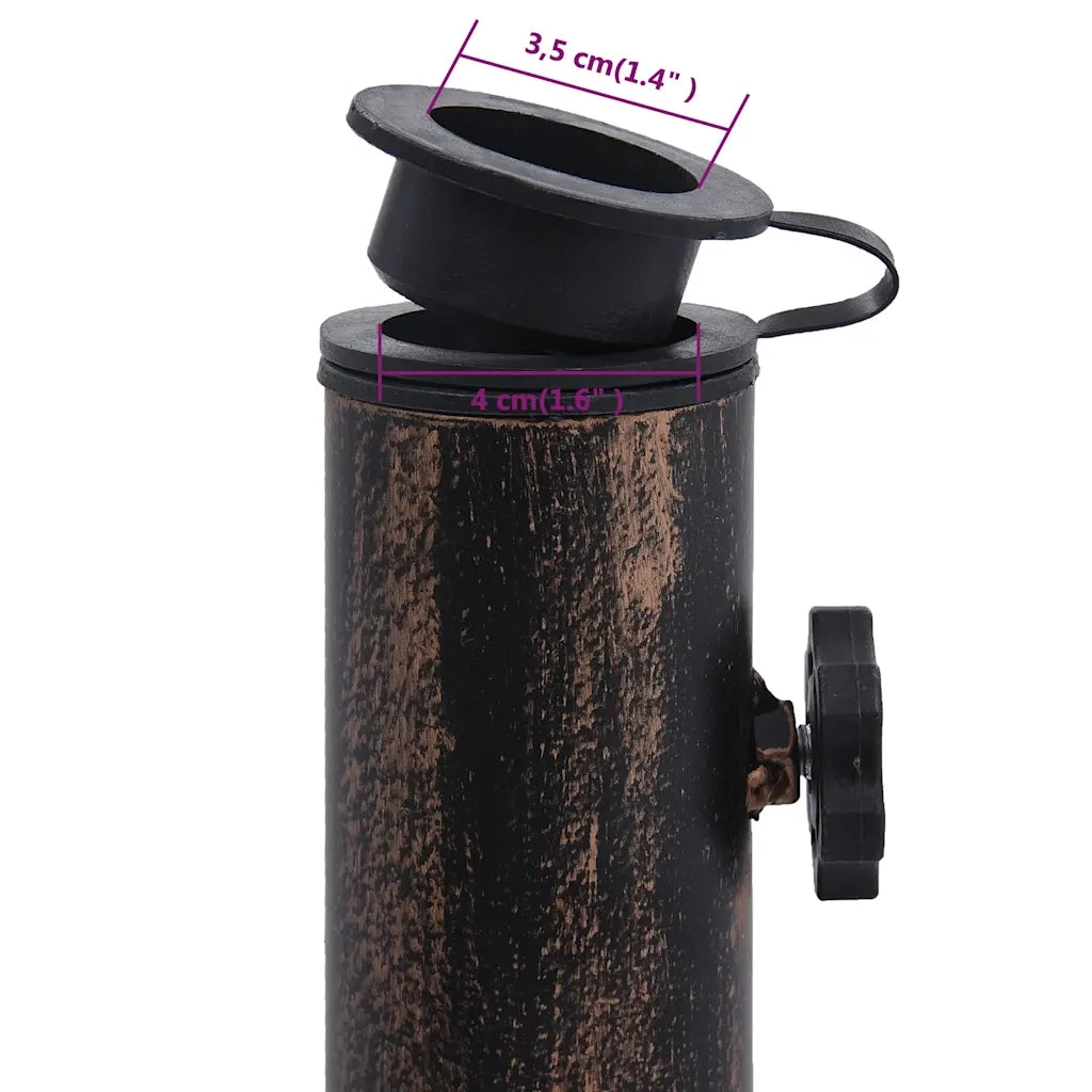 Base Ombrellone-Supporto per ombrellone Bronzo 12 kg 49 cm in Ghisa
