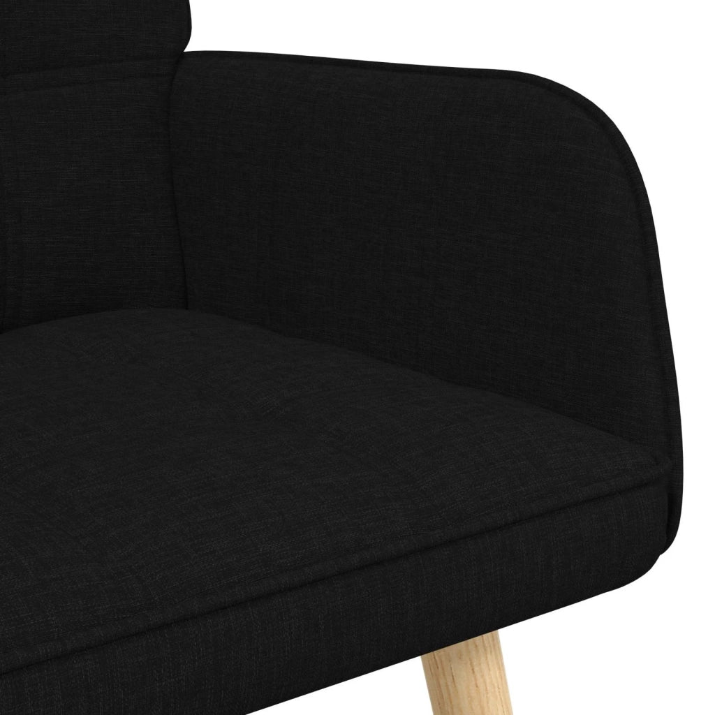 Sofa a Due Posti Nero 115 x 61 x 87 cm Tessuto 42028893