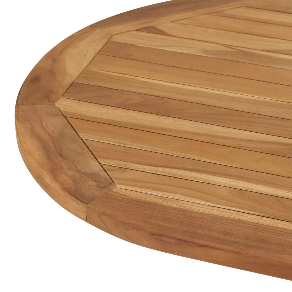Piano del tavolo Ovale Legno di teak solido Naturale 42033172