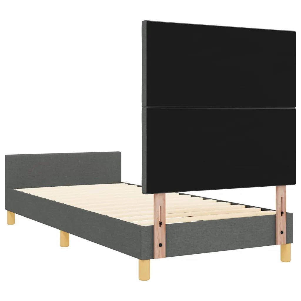 Struttura del letto Grigio scuro 90 x 190 cm Tessuto 3344768