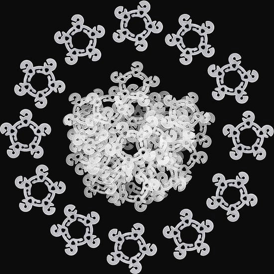 30 pezzi di clip per palloncino - bianco - decorazioni per compleanni, matrimoni e feste.