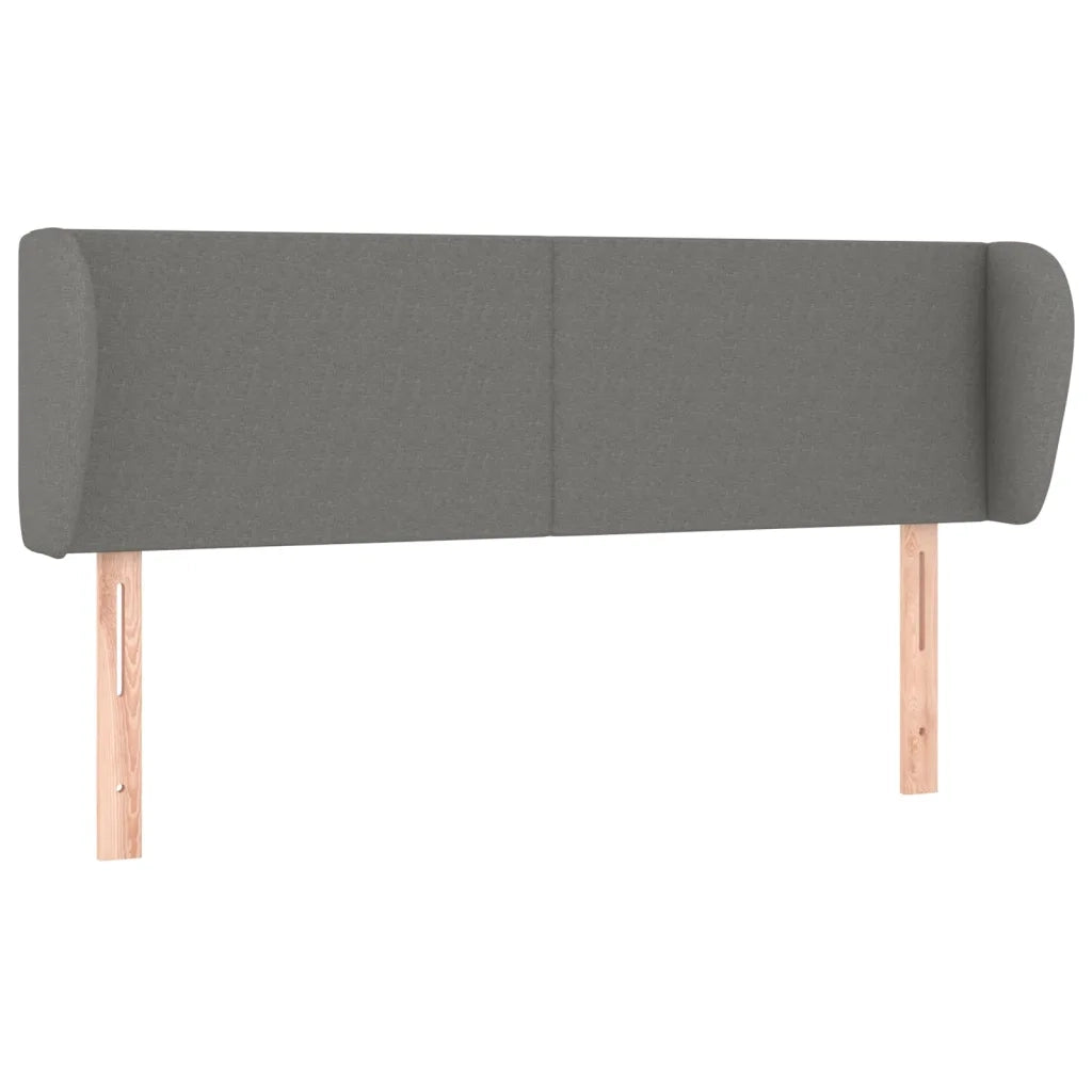 Testiera | Testata ad Orecchio Grigio Scuro 147x23x78/88 cm in Tessuto