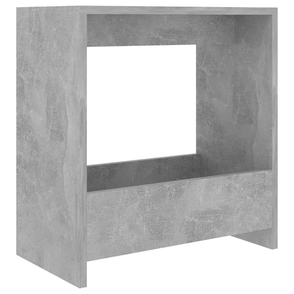 Tavolino Grigio Cemento 50x26x50 cm in Legno Multistrato 806691
