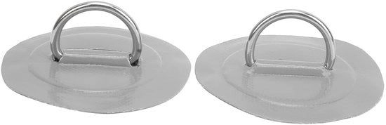 Accessori per stivali a doppio anello in acciaio - 2 pezzi - Accessori per stivali - Patch in PVC - Chiusura robusta - Duraturo e resistente ai raggi UV - Accessori per stivali