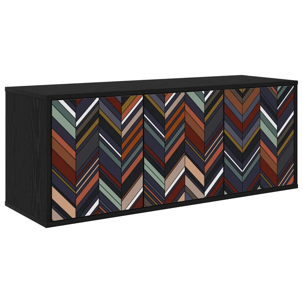 Mobile TV da Parete OMMEN 102 x 33 x 40 cm Rovere Nero 8007170