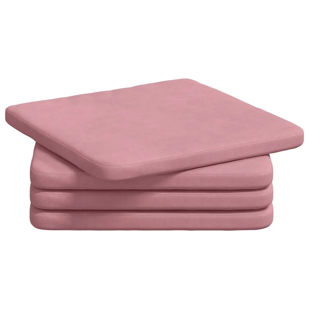 Cuscini per Seduta 4 pcs Rosa 40 x 40 x 3 cm Velluto