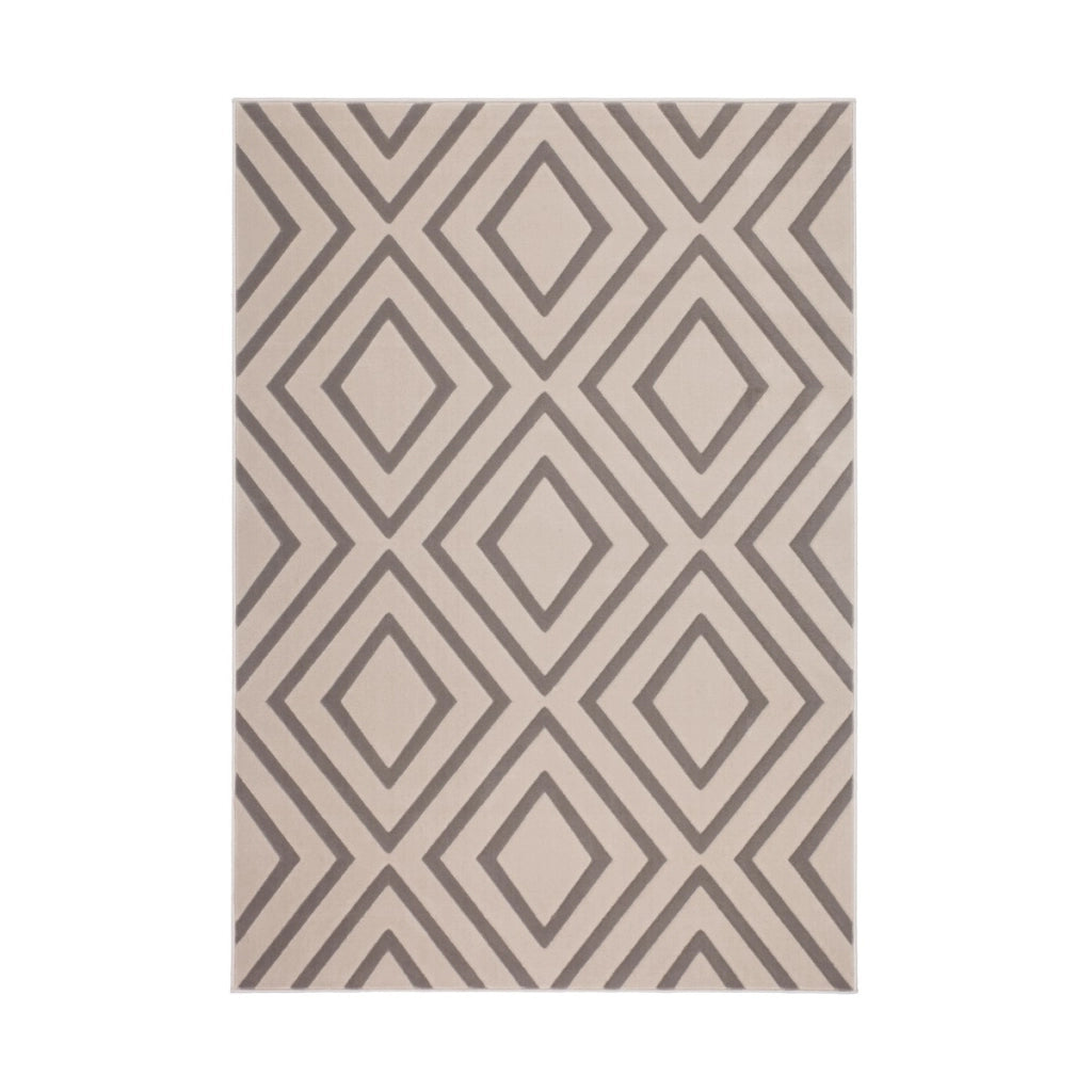 Tappeto a pelo corto Lina 500 in Taupe e Juta