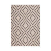 Tappeto a pelo corto Lina 500 in Taupe e Juta