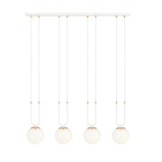 Lampadario Emibig Glam 4 bianco/oro 4xE14 dimmer vetro