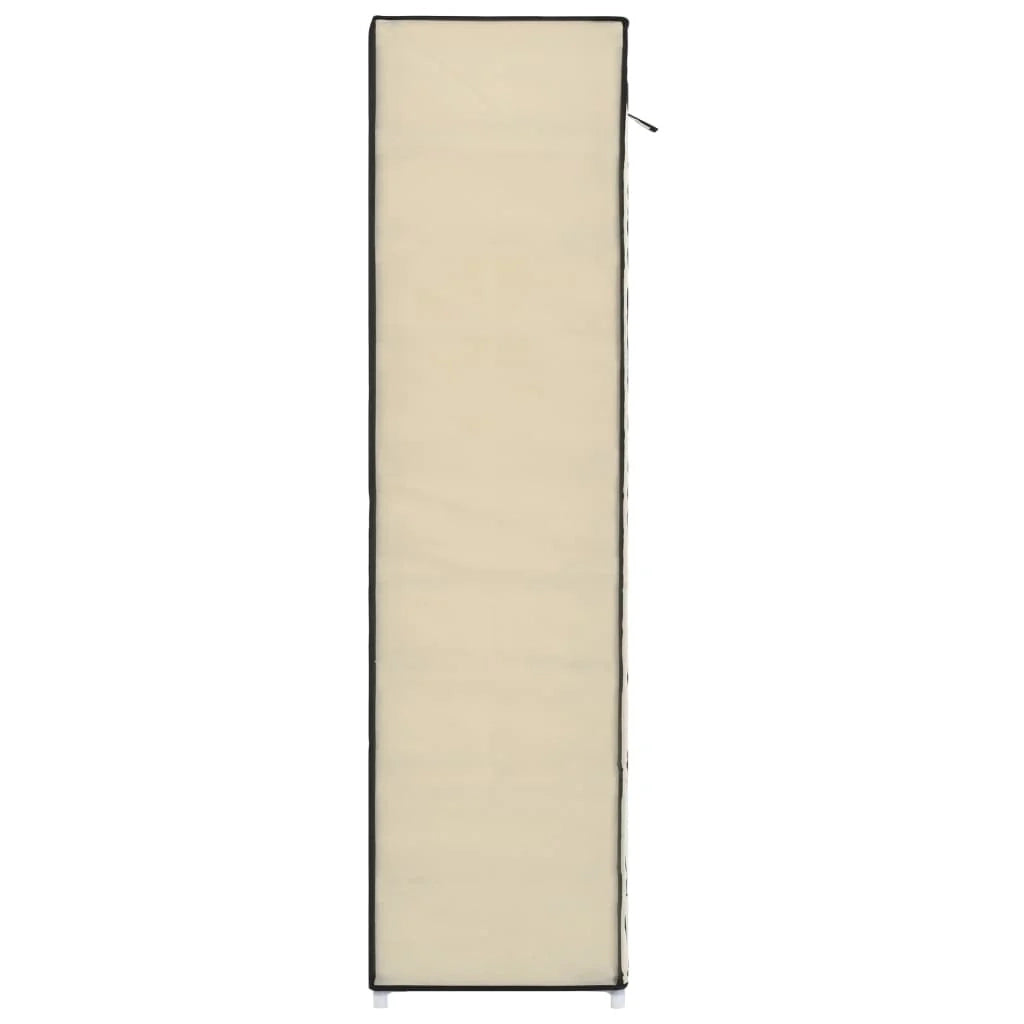 Scarpiera mobile contenitore per scarpe mobile per ingresso/corridoio/soggiorno con coperchio 115 x 28 x 110 cm tessuto crema 02_0021406
