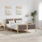 Struttura del Letto con testiera Marrone e taupe 135 x 190 cm 878482