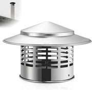 Copertura di camino in acciaio inossidabile 304 - cappotto per tetto - cappuccio di pioggia - imboccatura di camino - cappello di pioggia - pezzo di inserimento - Ø 110 mm.