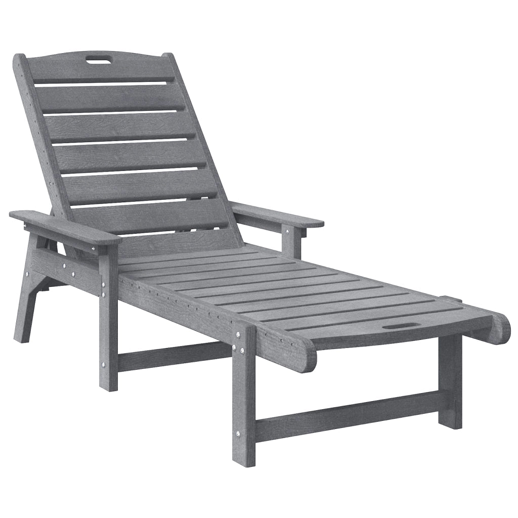 Set Lounge da Giardino 3 Pezzi  Grigio Chiaro HDPE